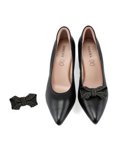 Punk Princess Bow Clip In Black